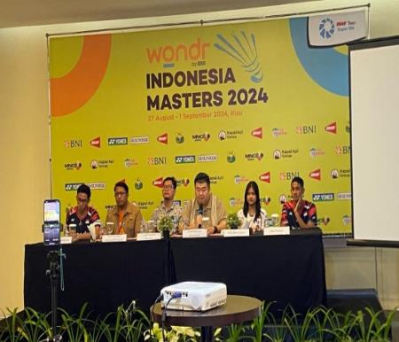 Ketua panitia penyelenggara WONDR by BNI Indonesia International Challenge 2024, Armand Darmadji saat konpers (foto/Yuni)